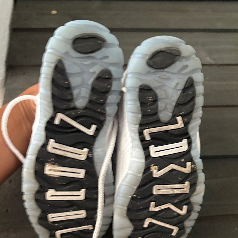 Jordan Kids White and Light Blue Sneakers - Picture 3 of 6